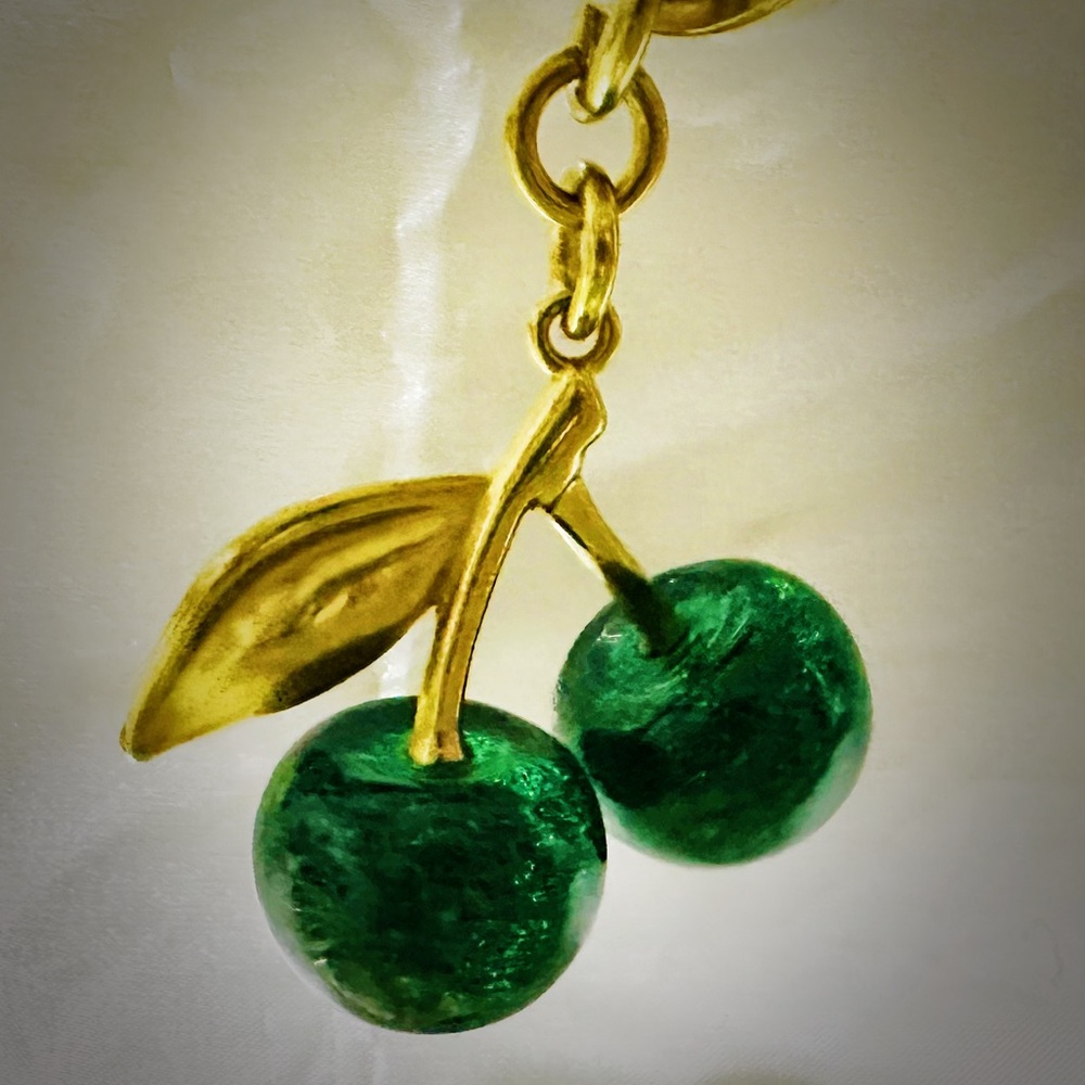 Rare Gold and Green Cherry Keychain - Picture 6 of 8
